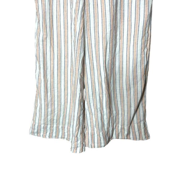 American Eagle High Waisted Side Button Linen Blend Cropped Pants Size S - Picture 3 of 12